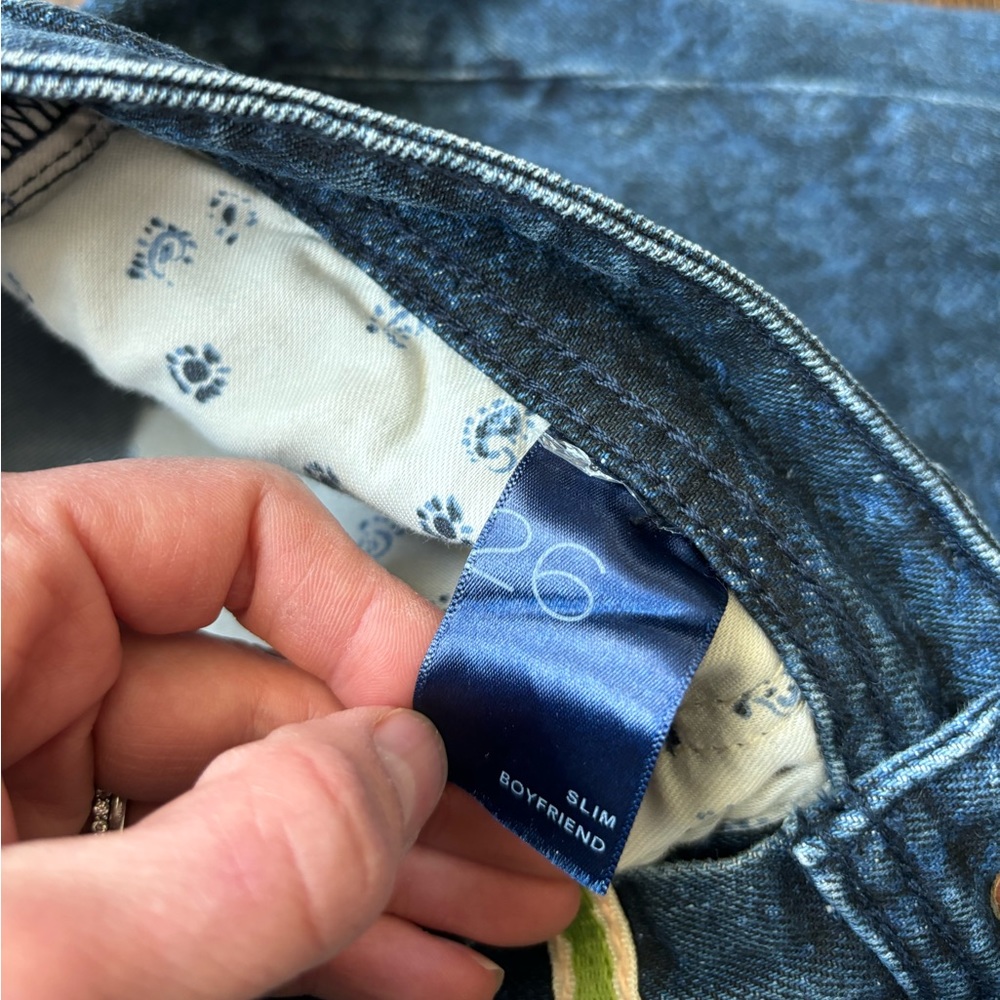 Anthropologie Pilcro Slim Boyfriend Jean in Dark Wash. Size 26. - Picture 5 of 8